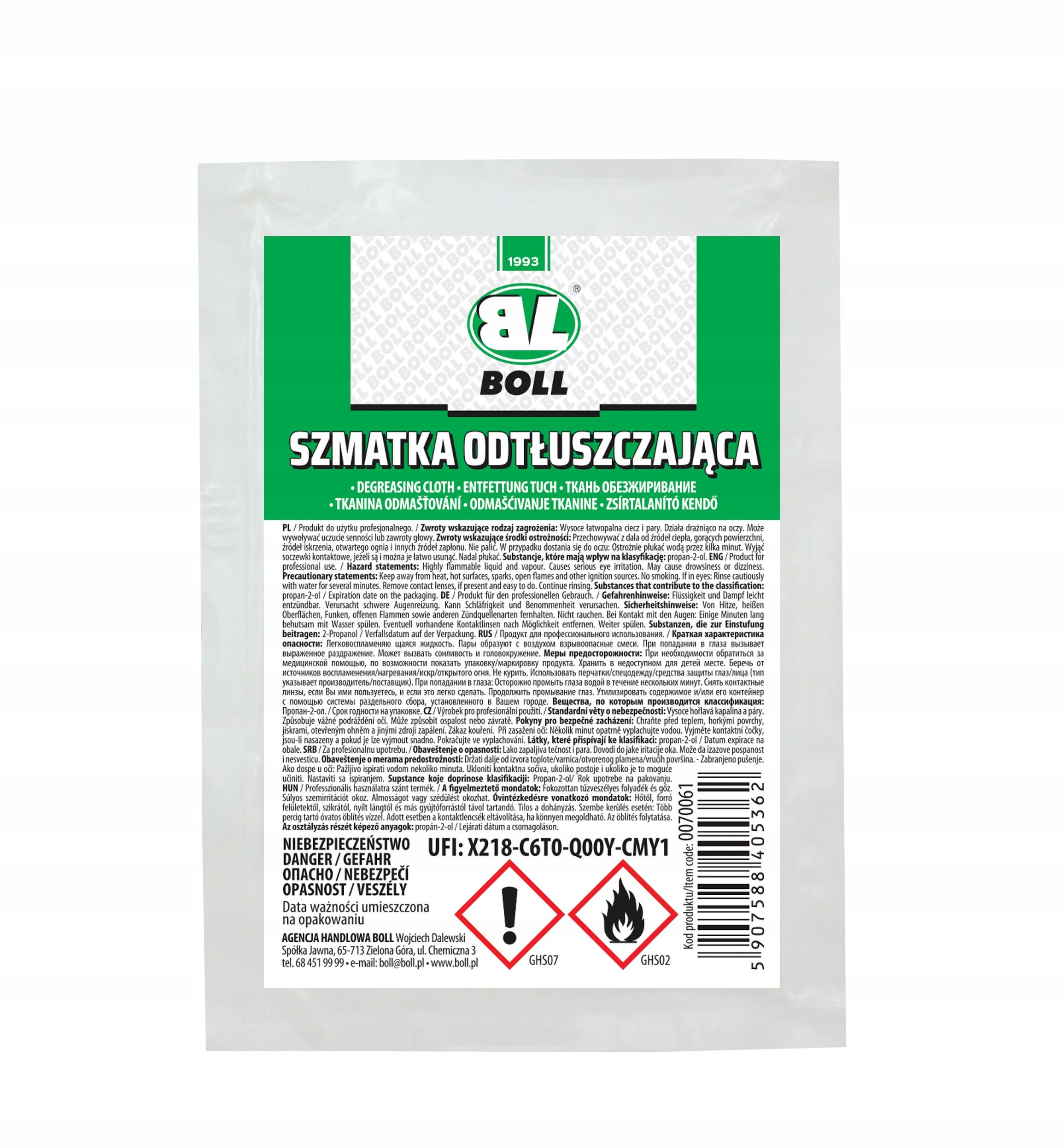 BOLL SZMATKA ODTŁUSZCZAJĄCA DO KAROSERII