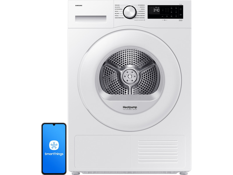 Suszarka Samsung DV5000D DV90DG52A0TE z pompą ciepła biała 9 kg 60 cm