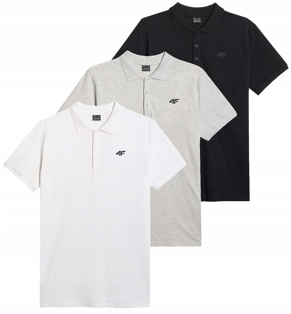 Sada polo triček 4F pánská polokošile 3-balení PTSM366 10S+27M+20S M