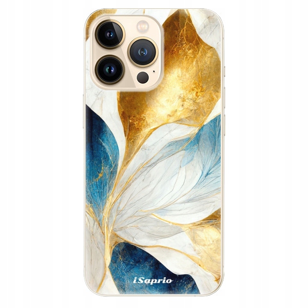 Silikonowe etui iSaprio Blue Leaves do iPhone 13 Pro Max