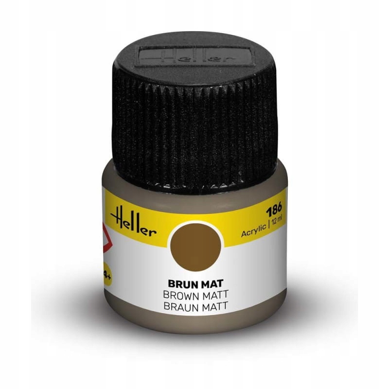 Heller farba akrylowa 186 Brown matowa 12ml