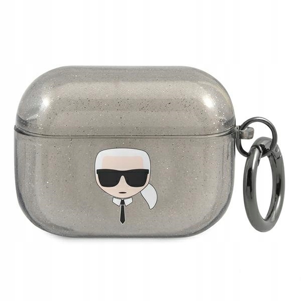 Etui Case Obudowa Do Airpods Pro Karl Lagerfeld Cover Black Glitter