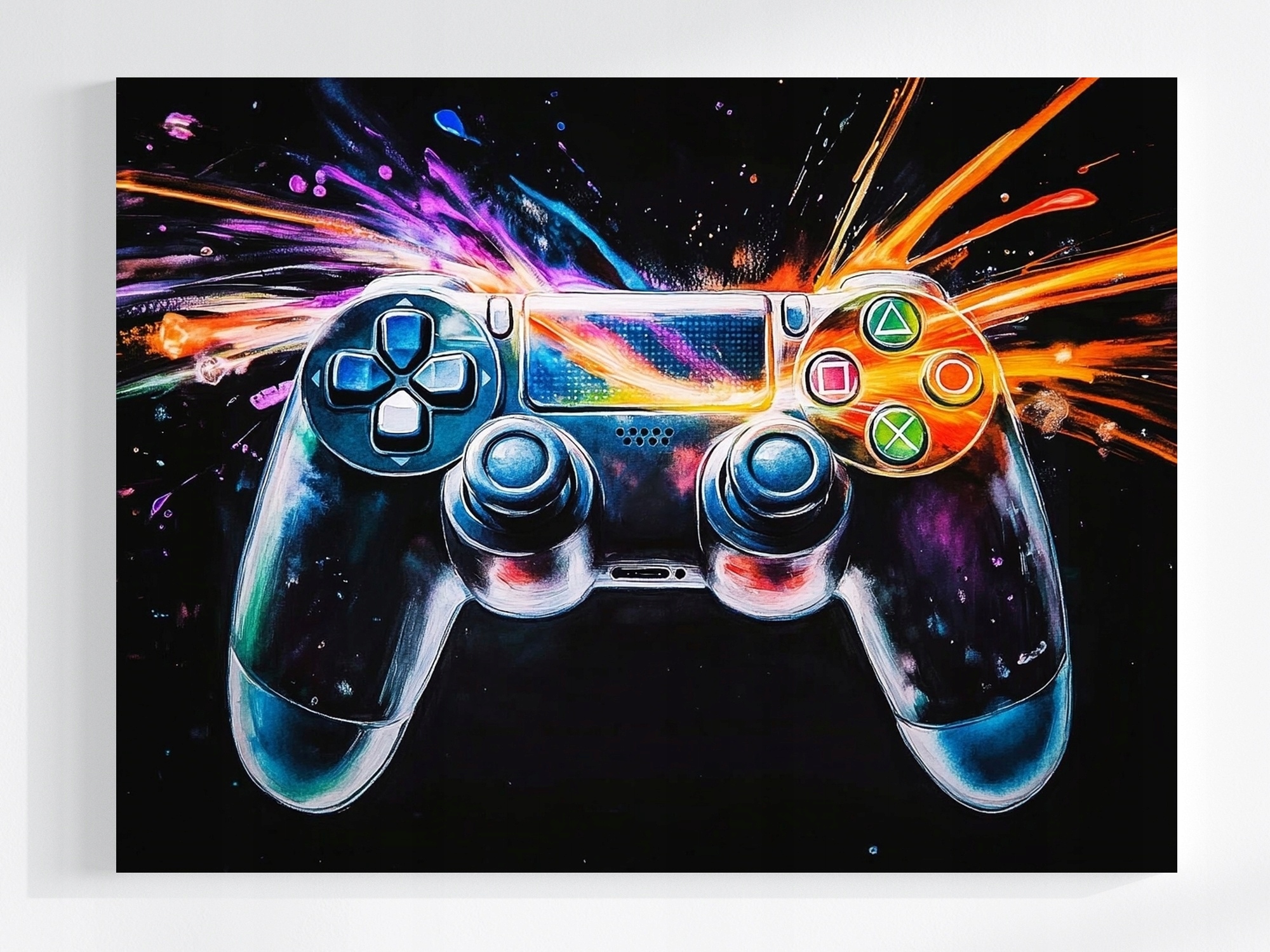 Obraz Na Plátně Canvas Gaming Hra Gamepad Konzola Kontroler Barvy 80x60