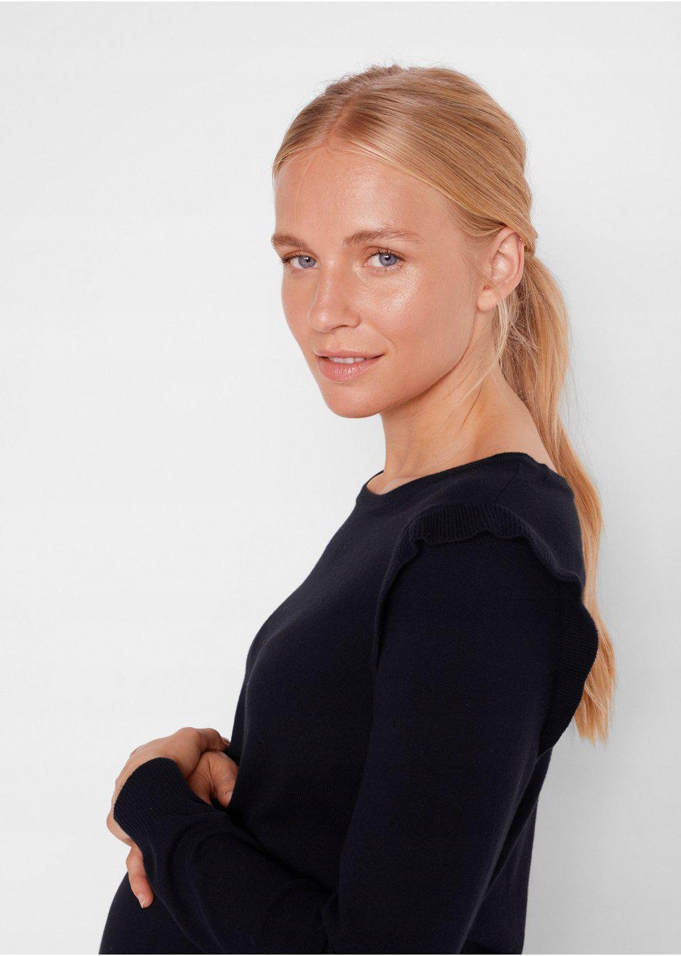 CIĄŻOWA DZIANINOWA 40 1G2F29 BONPRIX SUKIENKA Rękaw długi rękaw