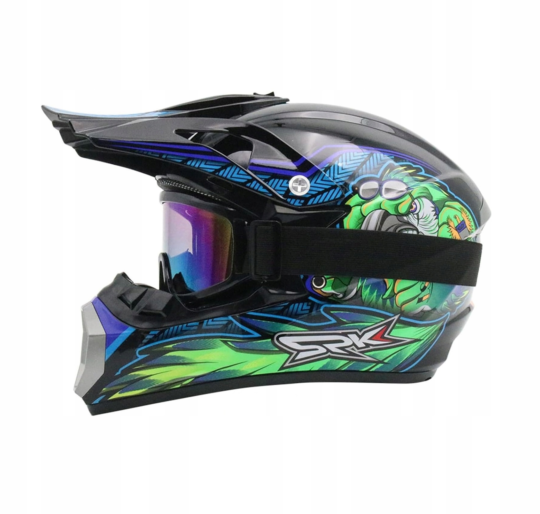 Detská Motocyklová Prilba L 56-57 cm cross štvorkolka rukavice kukla