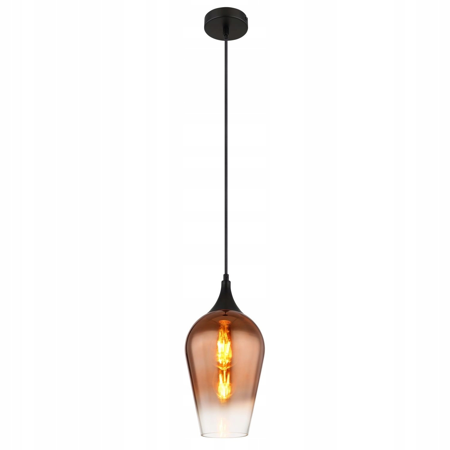 Čierna závesná lampa Lavus s nastaviteľnou výškou nad stôl Globo