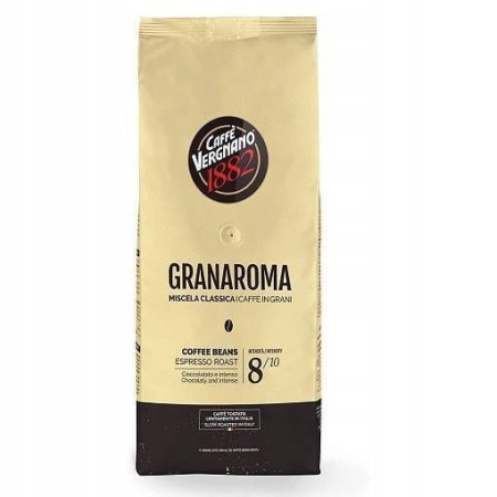 Káva Zrnková Caffe Vergnano Gran Aroma 1 kg Směs Vysoká Kofein