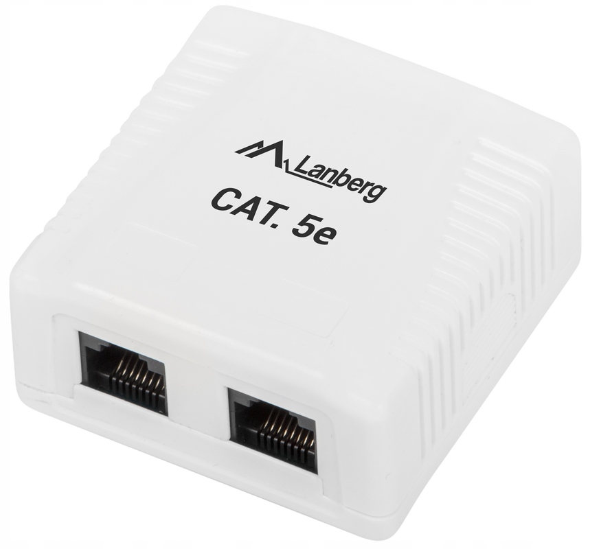 

Gniazdo Podwójne Natynkowe Sieciowe RJ45 KAT.5E