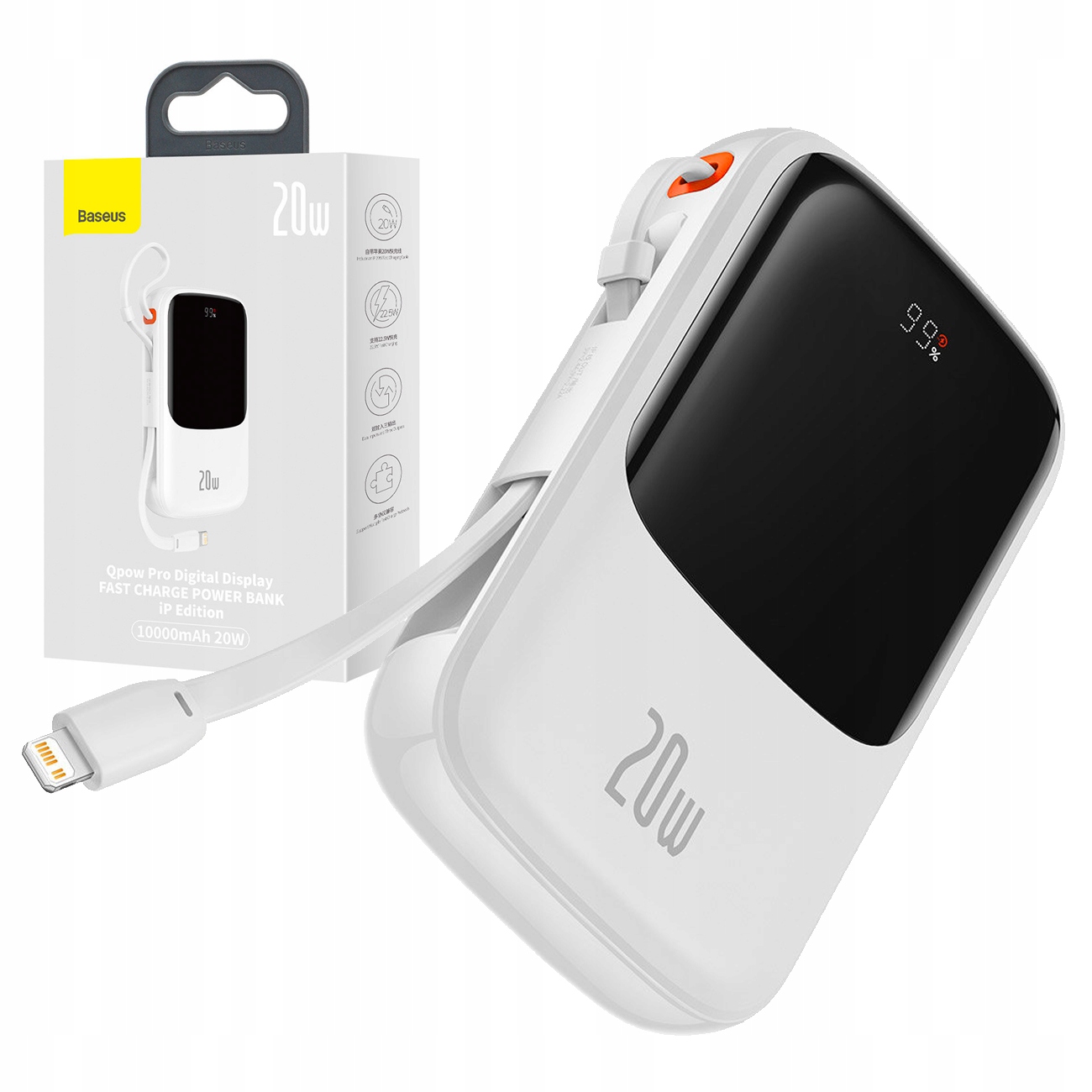 

Baseus Power Bank 10000mAh 20W Usb/usb-c/lightning