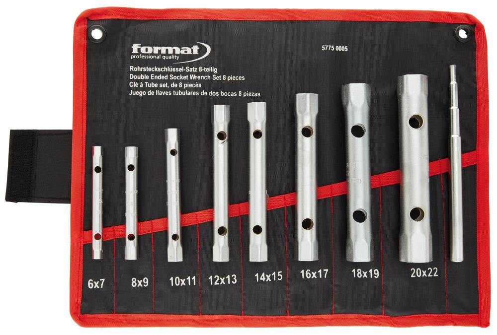 ТРУБЧАСТІ ТОРЦЕВІ КЛЮЧІ 9 ШТ 6-22 + СУМКА
