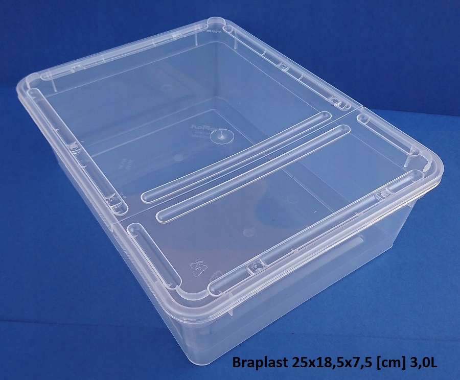 

Pojemniki Braplast 25x18,5x7,5cm 3L x10szt
