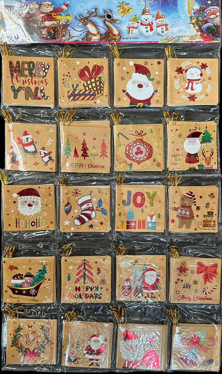 BILECIKI DO PODPISYWANIA ETYKIETY DO PREZENTÓW ZAWIESZKI ŚWIĘTA MIKOŁAJ 5X