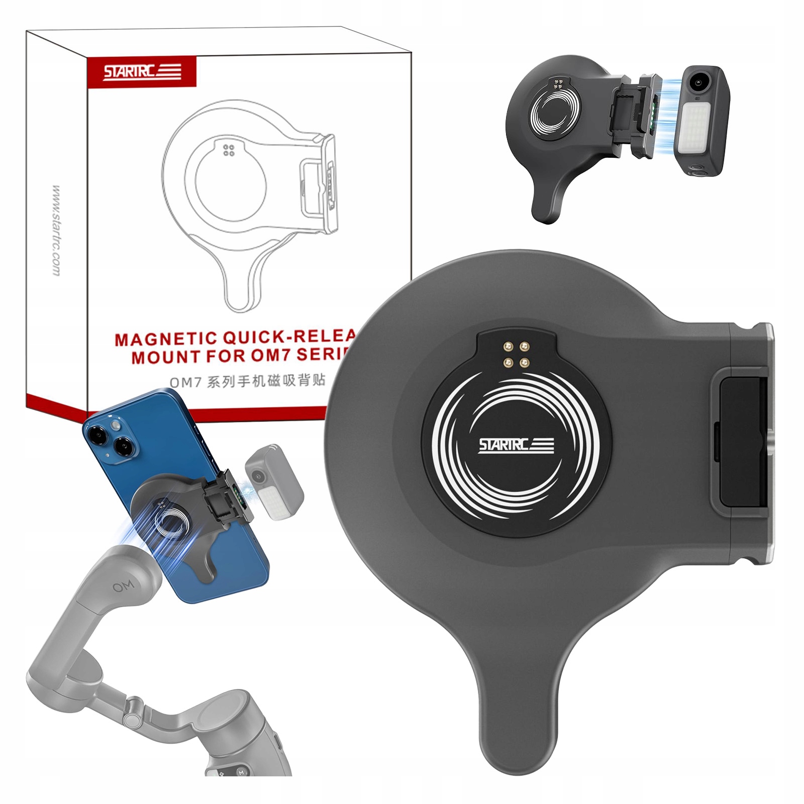 Adapter magnetyczny do stabilizatorów gimbali Dji Osmo Mobile 7 7P Om 8