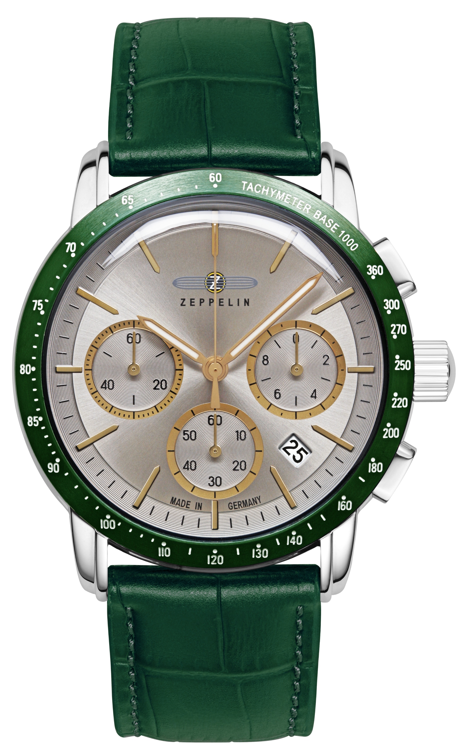 Nové Originální Pánské hodinky Zeppelin 8878-5 stříbrné, řemínek, datum