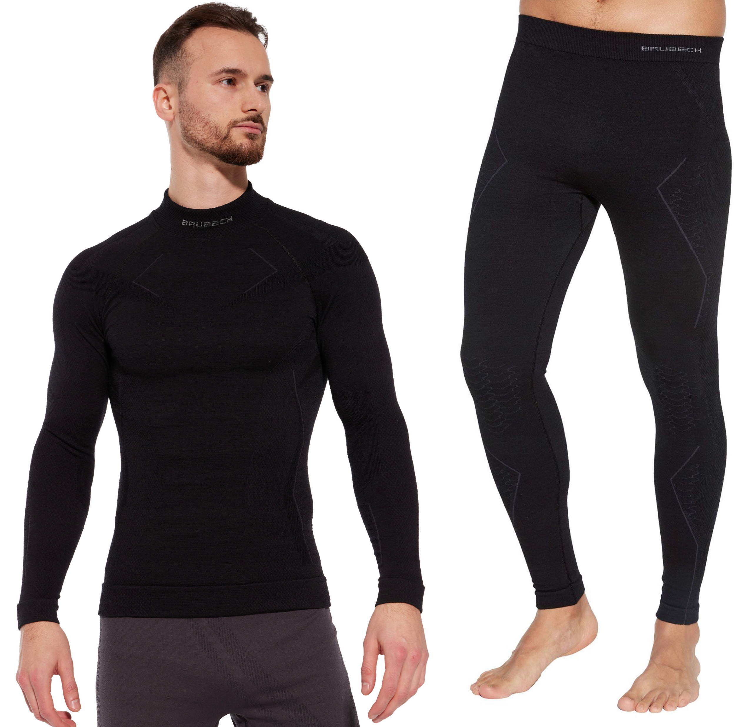 Oddychająca zimowa bielizna termoaktywna 78% wełny merino Brubeck Extreme L
