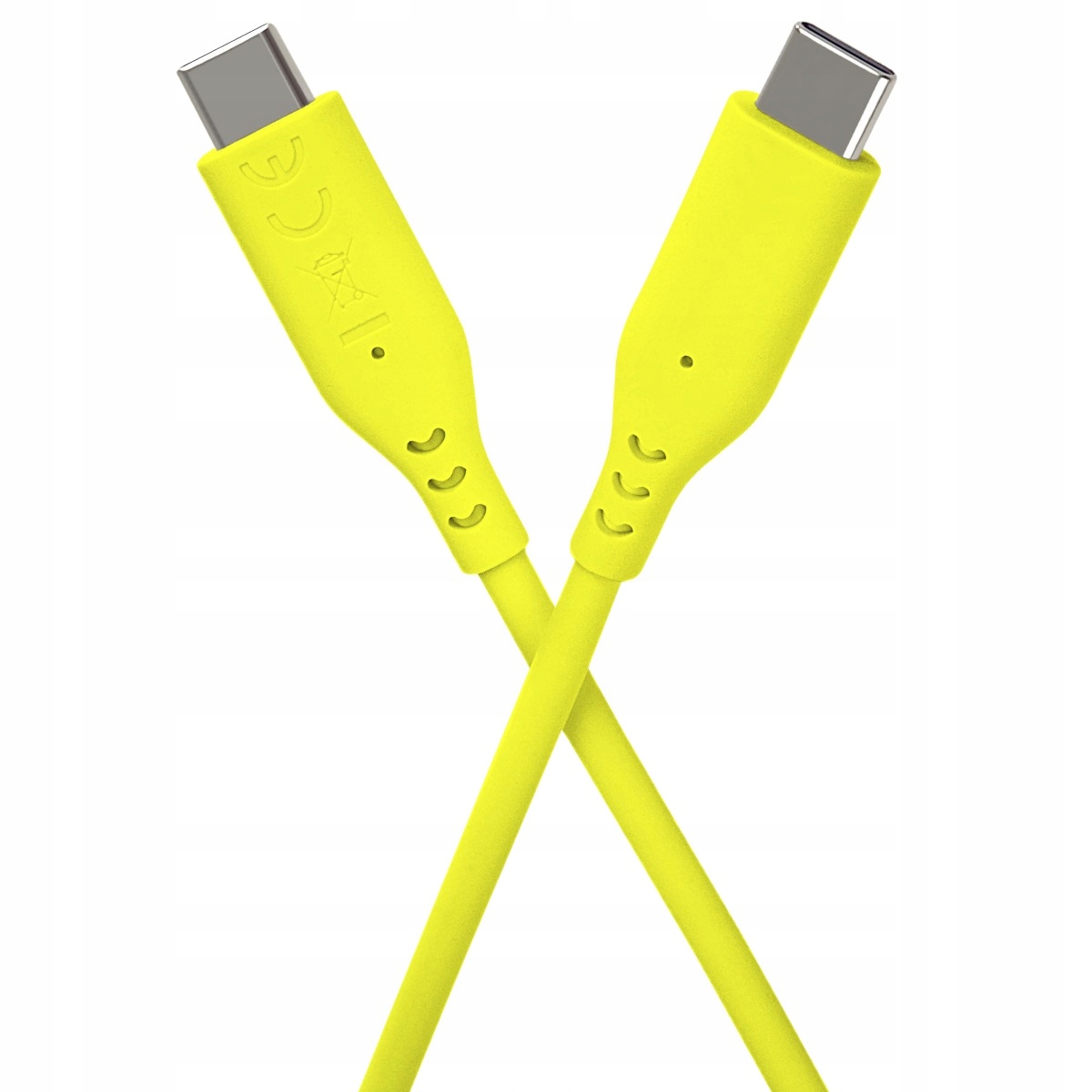 PremiumCord Silikonowy kabel Usb-c 60 W 480Mb/s żółty miękki 1,5m Pd Qc