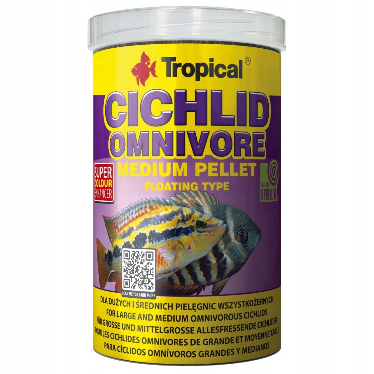 Levně Tropical Cichlid Omnivore Small Pellet Krmivo Pro Cichlidy Granule 360 G