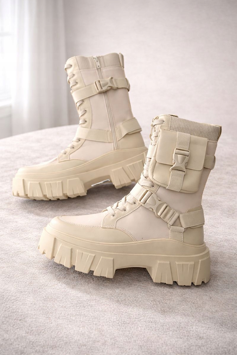 Asos Pánské taktické sněhule béžové Velikost 42 silná podrážka