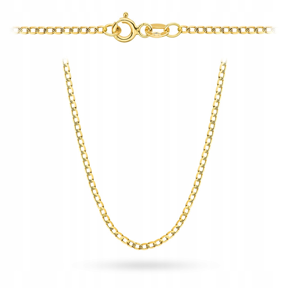 Zlatý Silný Řetízek Plný Pancíř Diamantový 50 CM 585