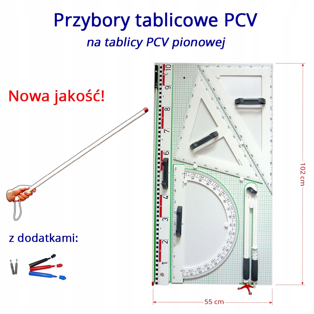 

Przybory tablicowe Pcv magnetyczne na tablicy Pcv