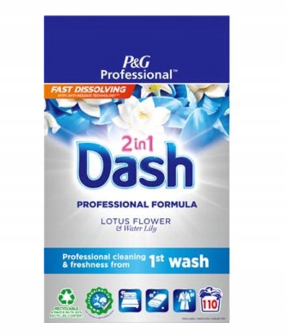 Levně Dash Professional prací prášek 2 v 1 lotos a lilie 6,6 kg 110 praní