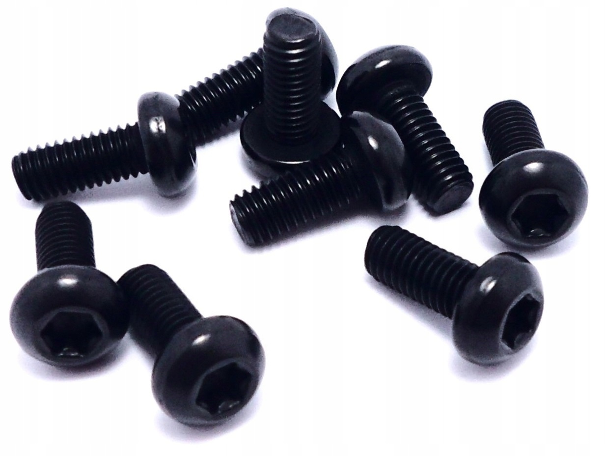 Śruby tytanowe do tarcz hamulcowych Torx M5x10 mm kolor czarny