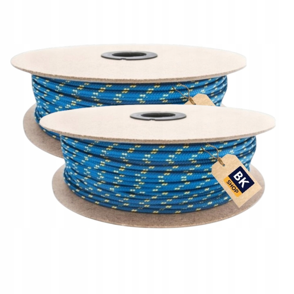 Lina pleciona 150m fi6 Polipropylenowa z rdzeniem Linka Żeglarska 6mm Sznur