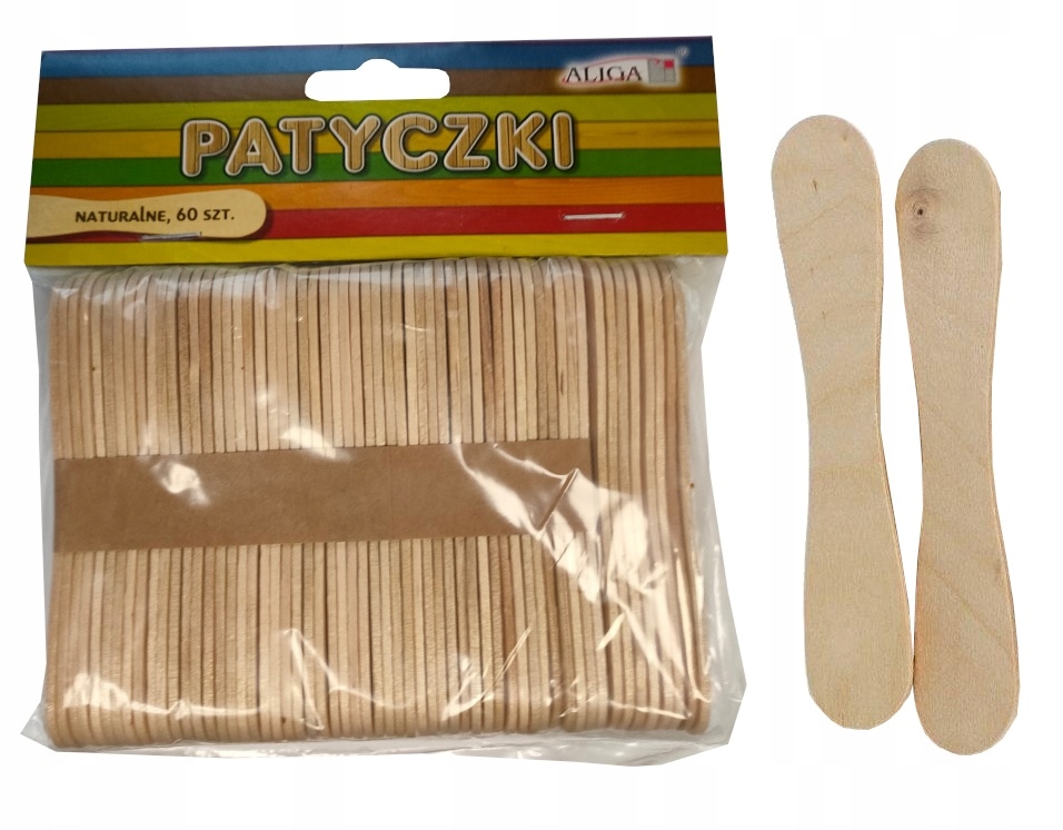 

Patyczki drewniane naturalne 60szt. PK-3366 Aliga
