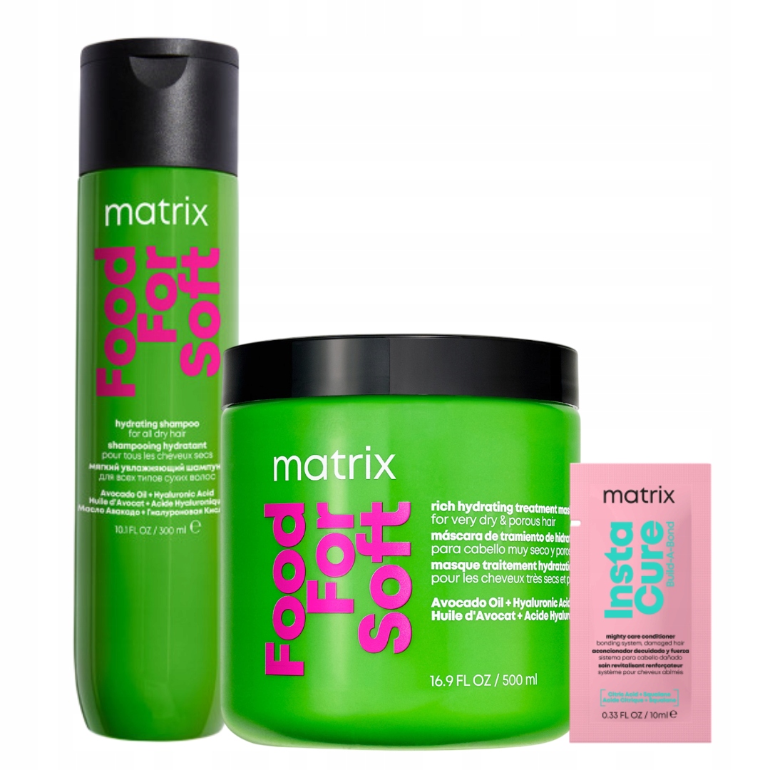 Zestaw Matrix Food For Soft Intensywnie Nawilżający: Szampon, Maska