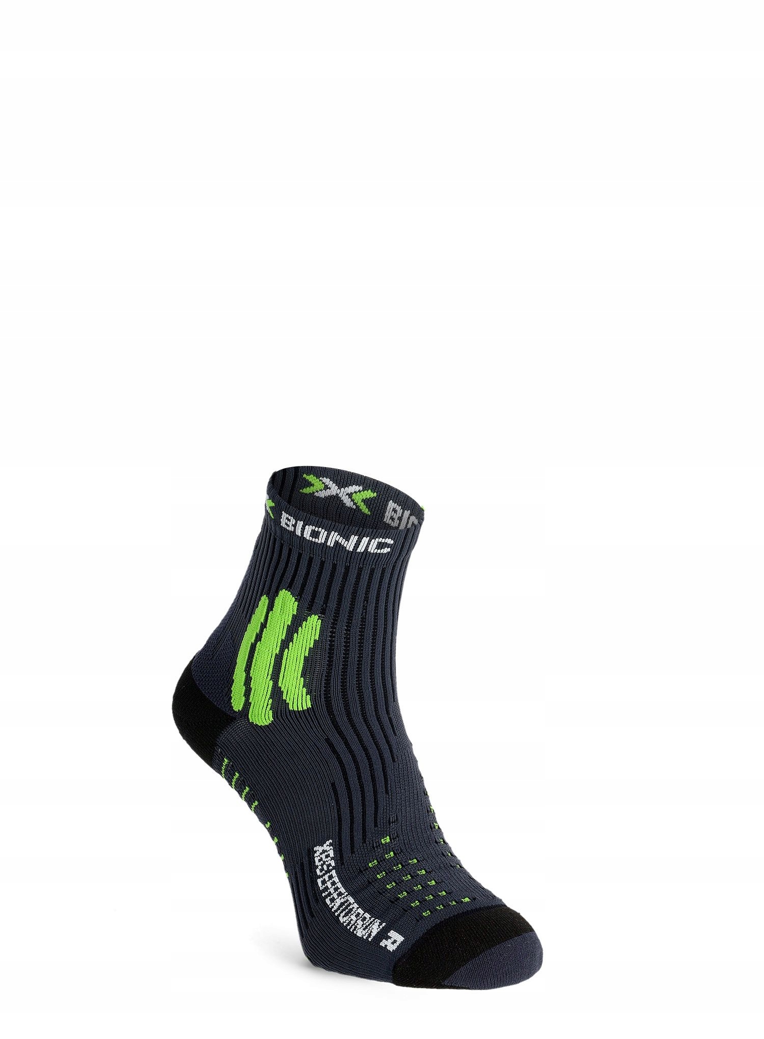 Ponožky X-Socks XBS.Effektor Running charcoal/green 35-38