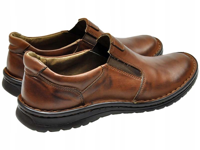 MĘSKIE POLSKIE MOKASYNY SKÓRZANE 515 RUDY 42 Kolekcja Wiosna Lato 2023