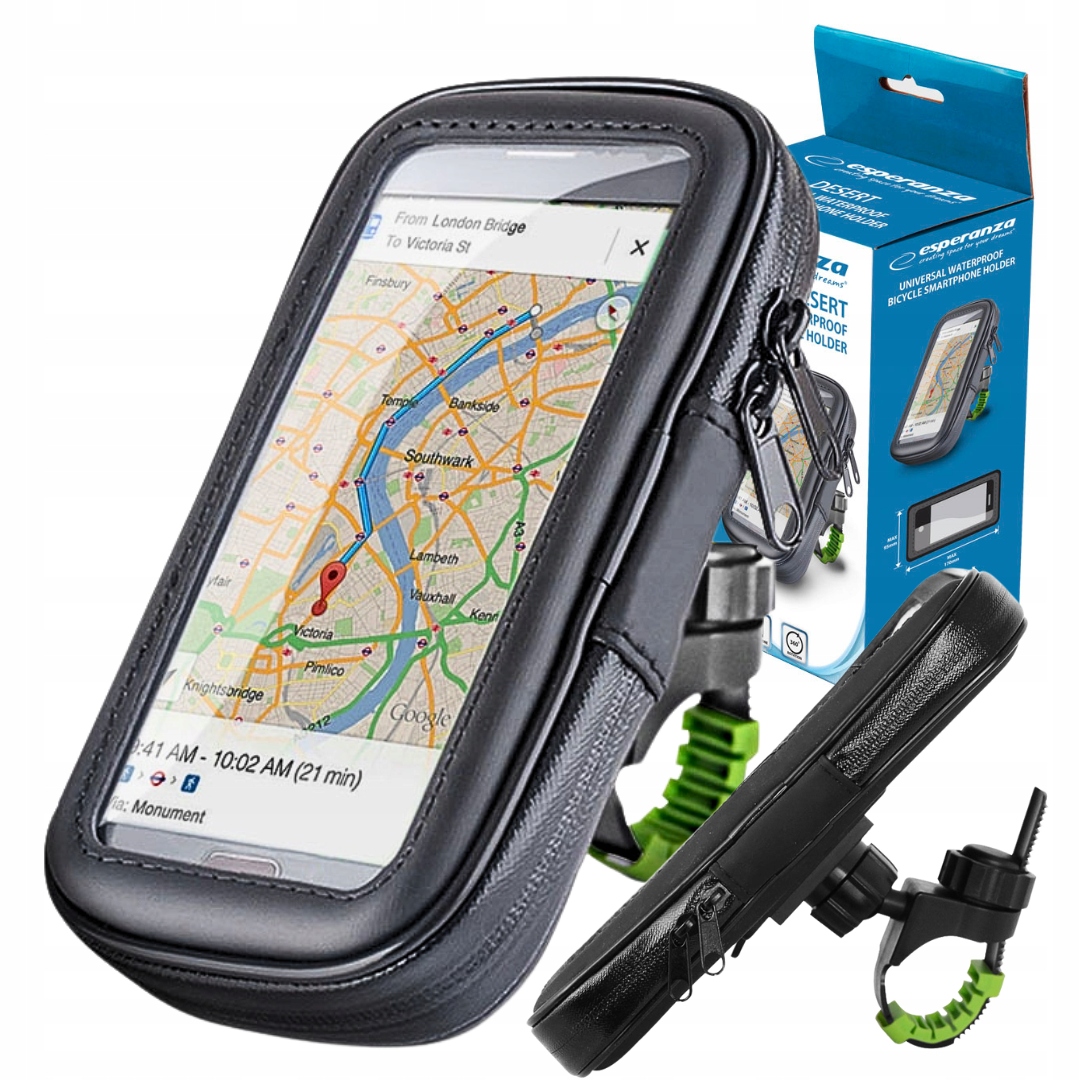 UCHWYT ROWEROWY NA TELEFON SMARTFON PRZECIW DESZCZOWY WODOODPORNY SAKWA