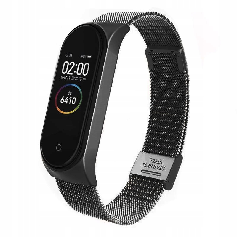 

Bransoleta Opaska Pasek Do MI Band 3 4 Czarny