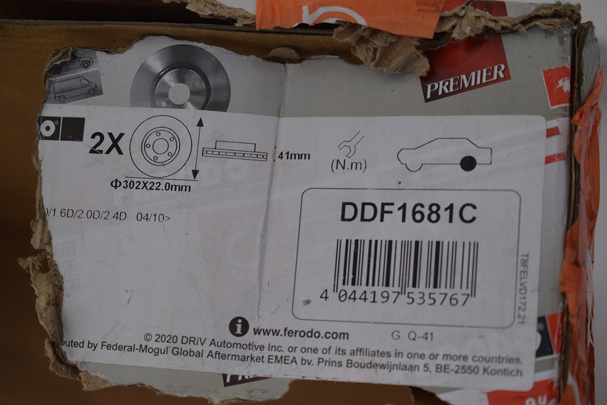 discs brake front VOLVO S60 II V60 and DDF1680C-1 FERODO