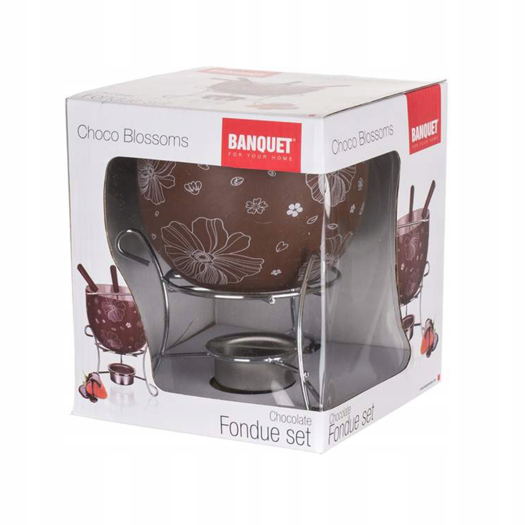ZESTAW DO FONDUE CZEKOLADOWEGO + WIDELCZYKI BANQUET CHOCO BLOSSOMS Marka B&Q