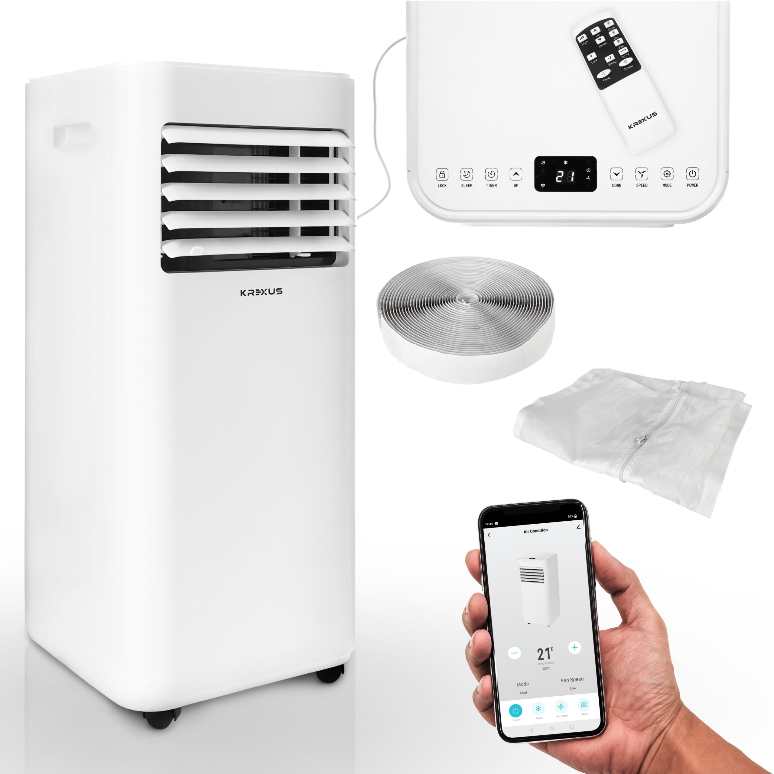 

Klimatyzator przenośny 3w1 2,64kW WiFi Krexus
