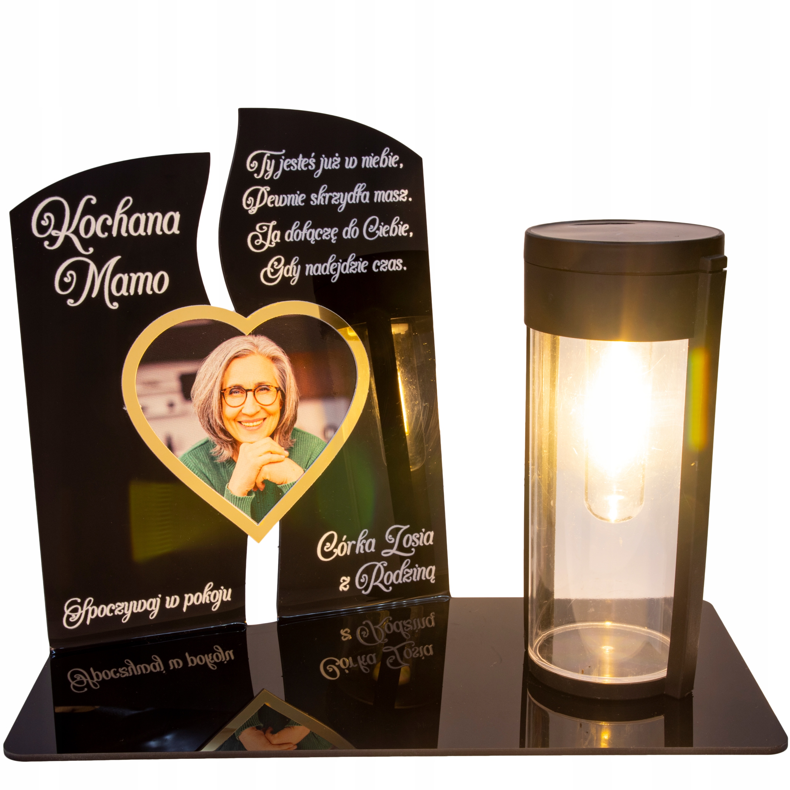 Věčná Hřbitovní Svíčka s fotografií, hřbitov pro maminku tatínka, babičku, dědečka