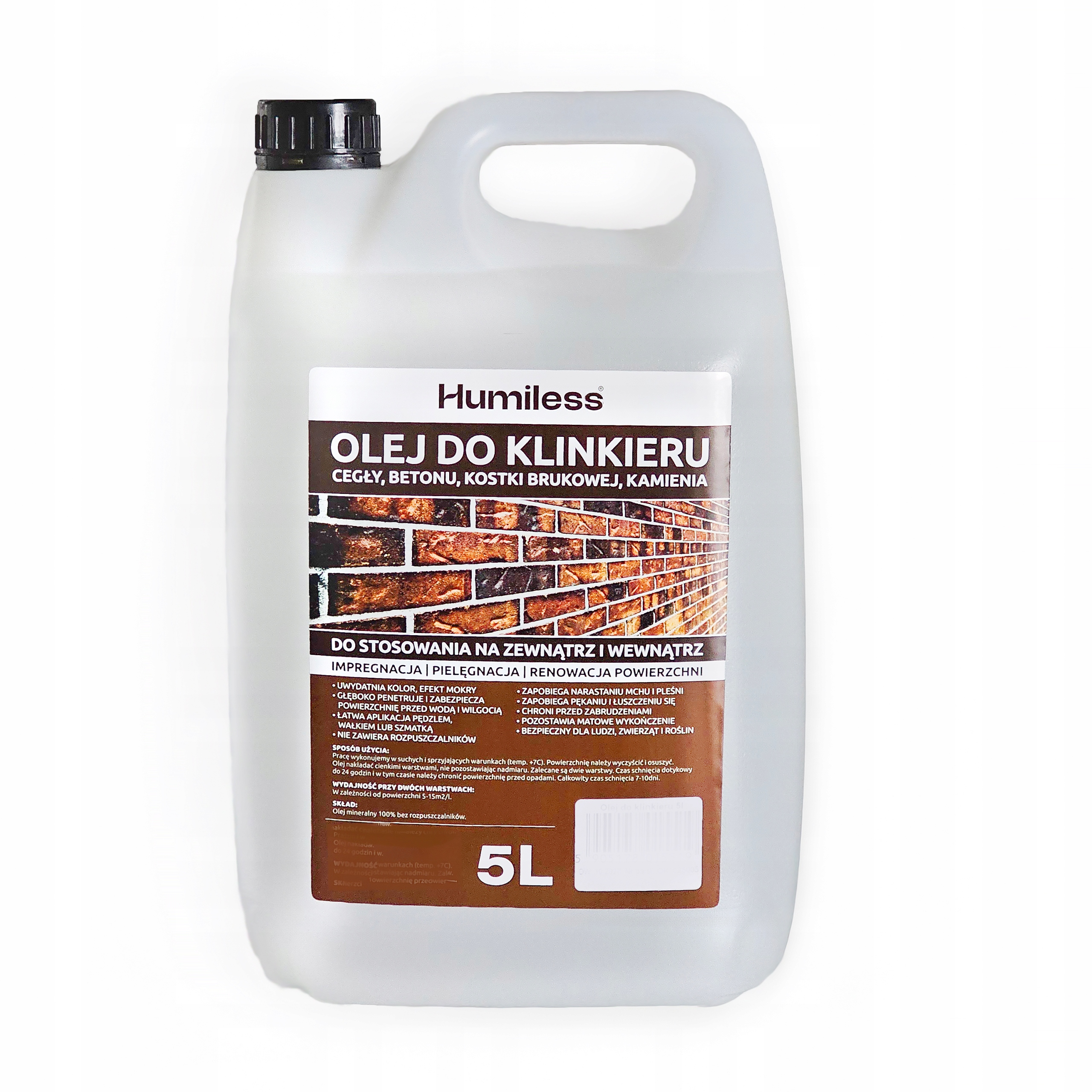 Olej Do Klinkieru, Cegły, Kamienia, Dachówki, Betonu, Kostki. Impregnat 5L