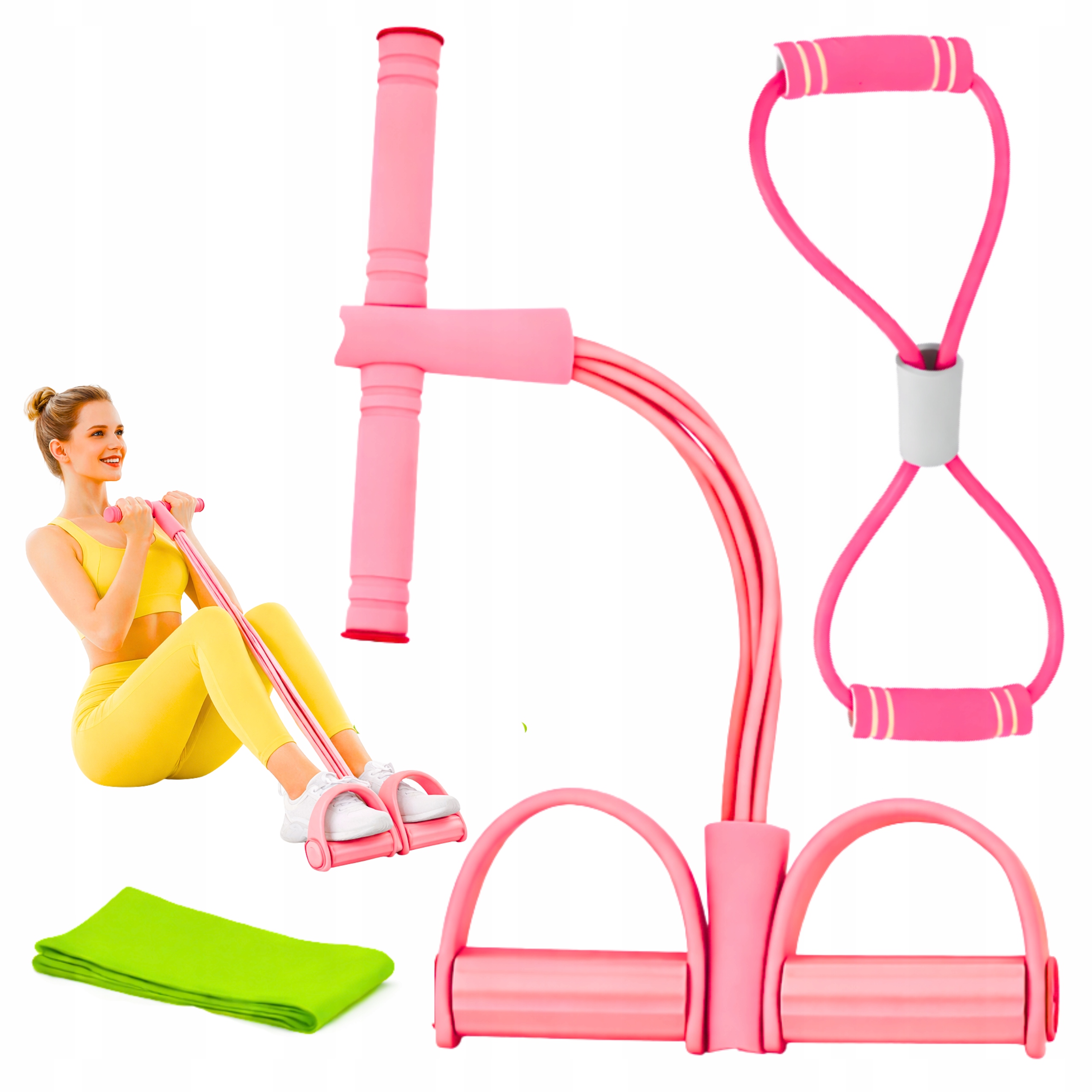 Ekspander Guma Do Ćwiczeń Brzucha Rozciągania Oporowa Taśma Trenin Zestaw