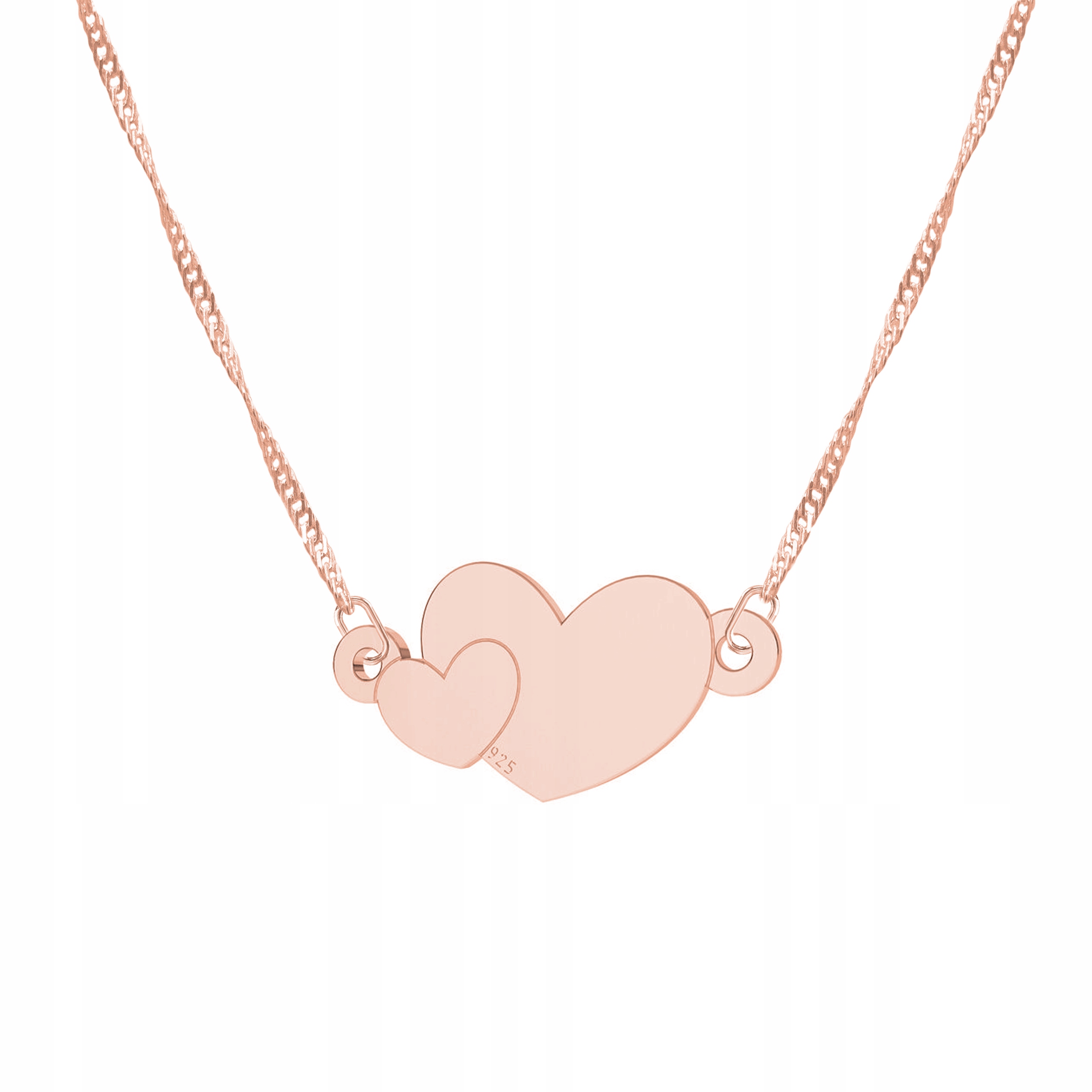 Řetízek zlatý náhrdelník 925 Srdce Srdíčka