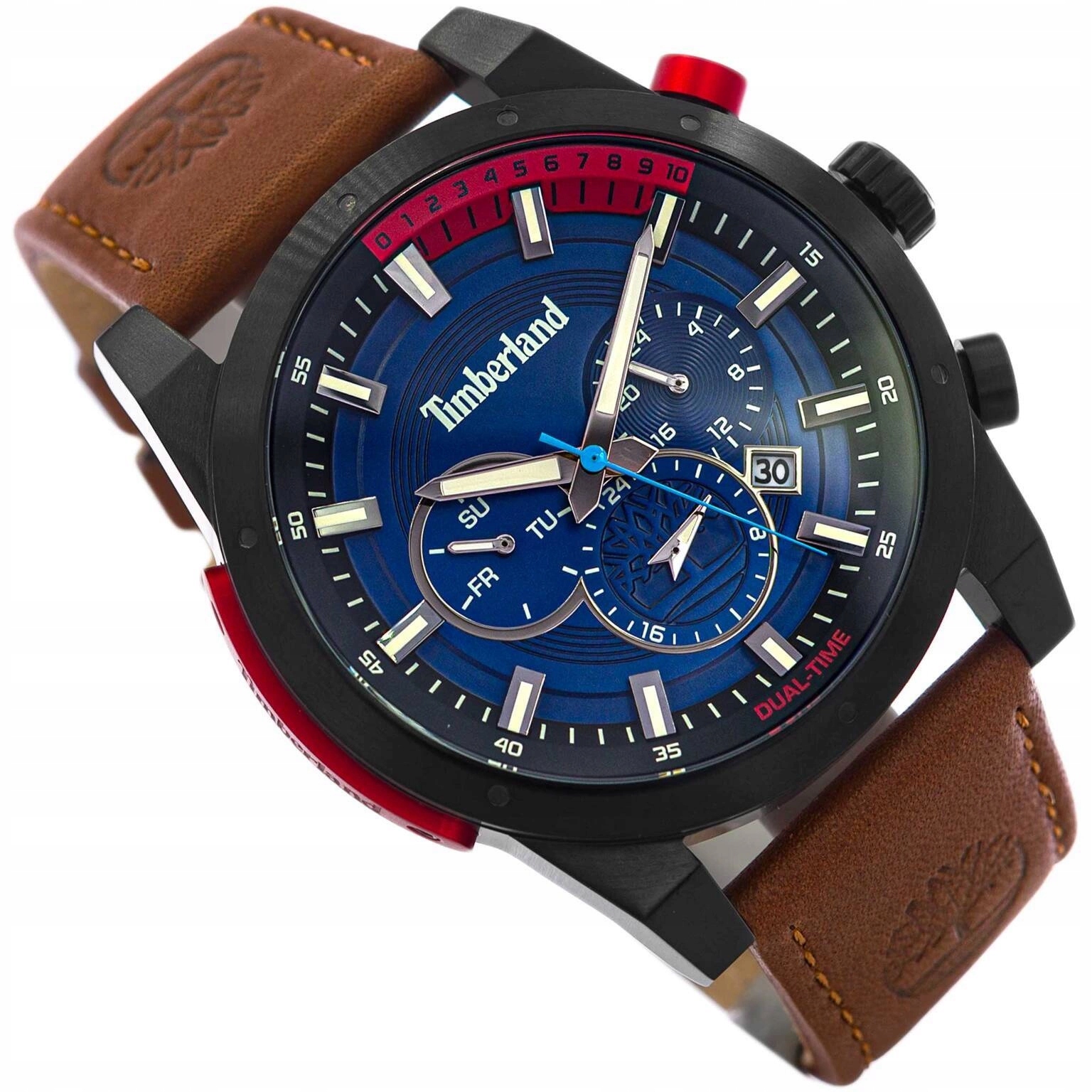 Pánské Hodinky Timberland TDWGF2131901 Sherbrook Hnědé S Řemínkem