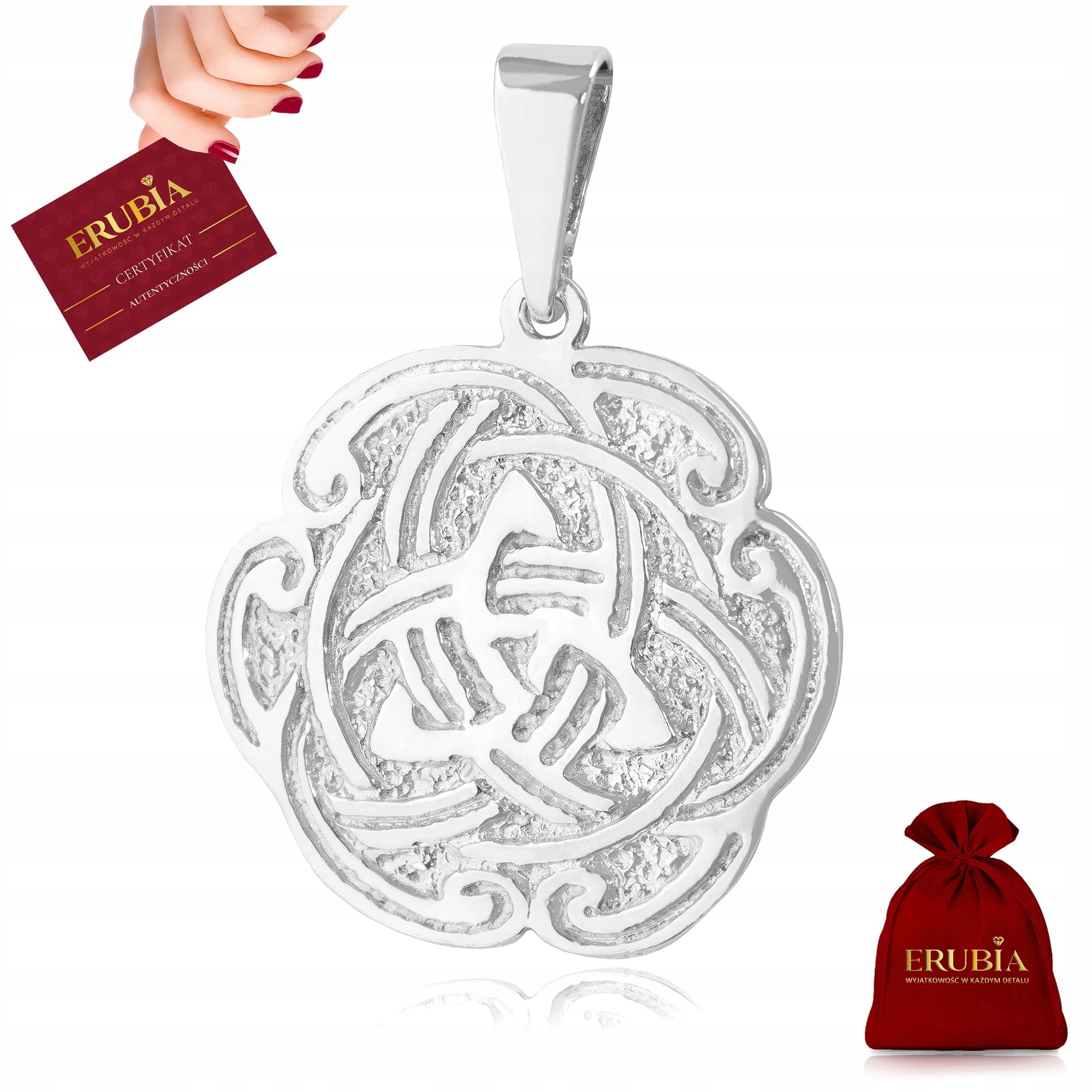 Pánský Stříbrný Přívěsek Ryzost 925 Stříbro Přívěsek Medailon, Keltský Talisman