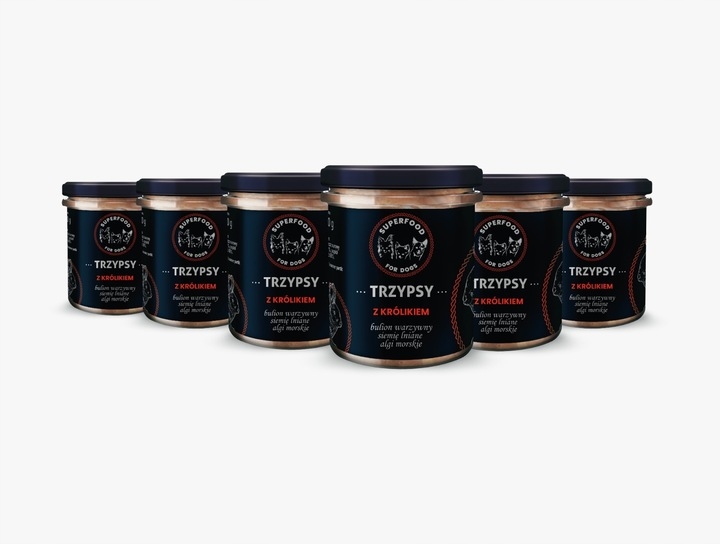 Třípsy S Králíkem Vlhké Krmivo Sada 6 X 300 G