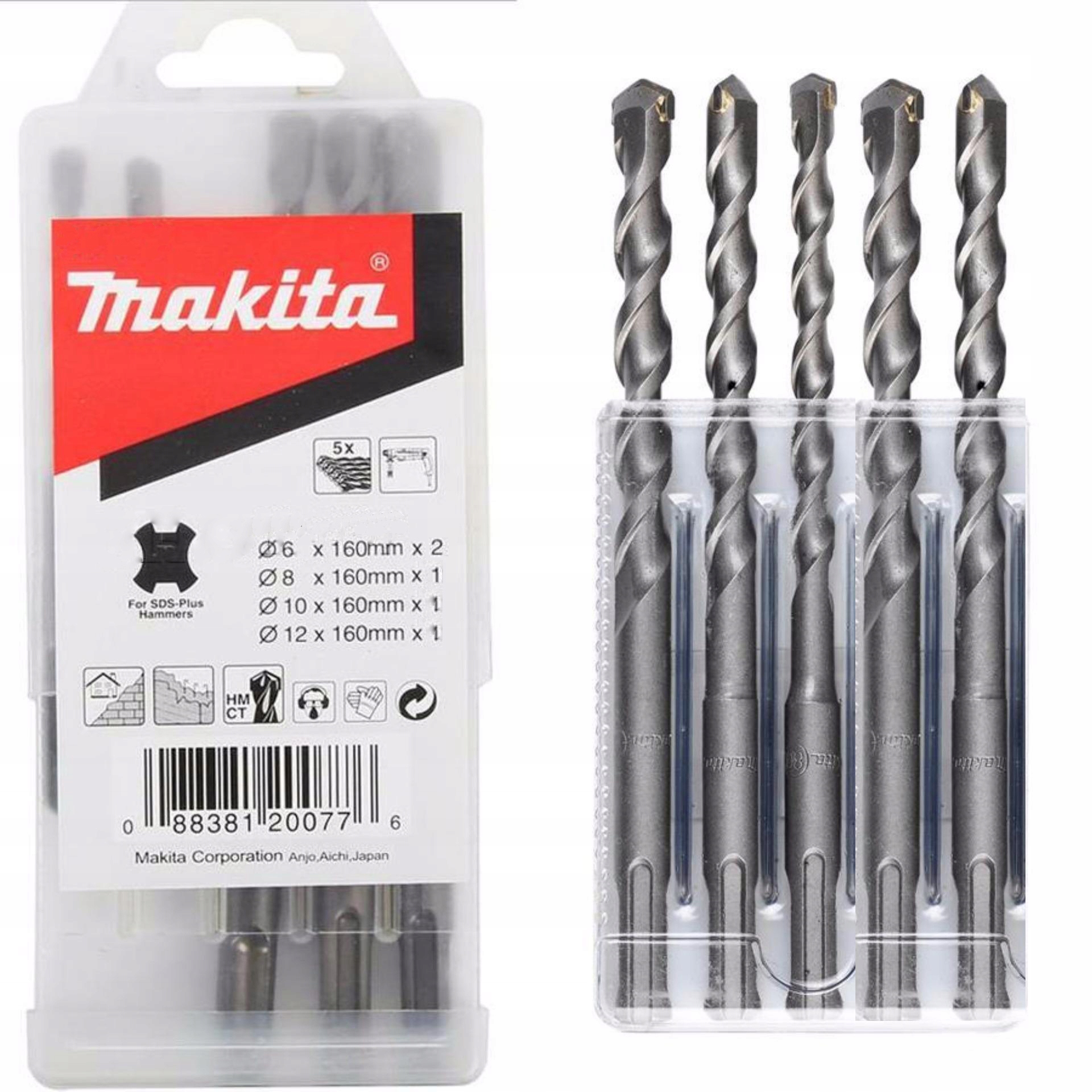 

Makita Zestaw wiertel do betonu 5szt SDS-Plus