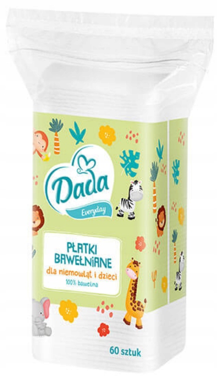 Płatki kosmetyczne dla niemowląt Dada 60SZT Bawełn EAN (GTIN) 5900095027942