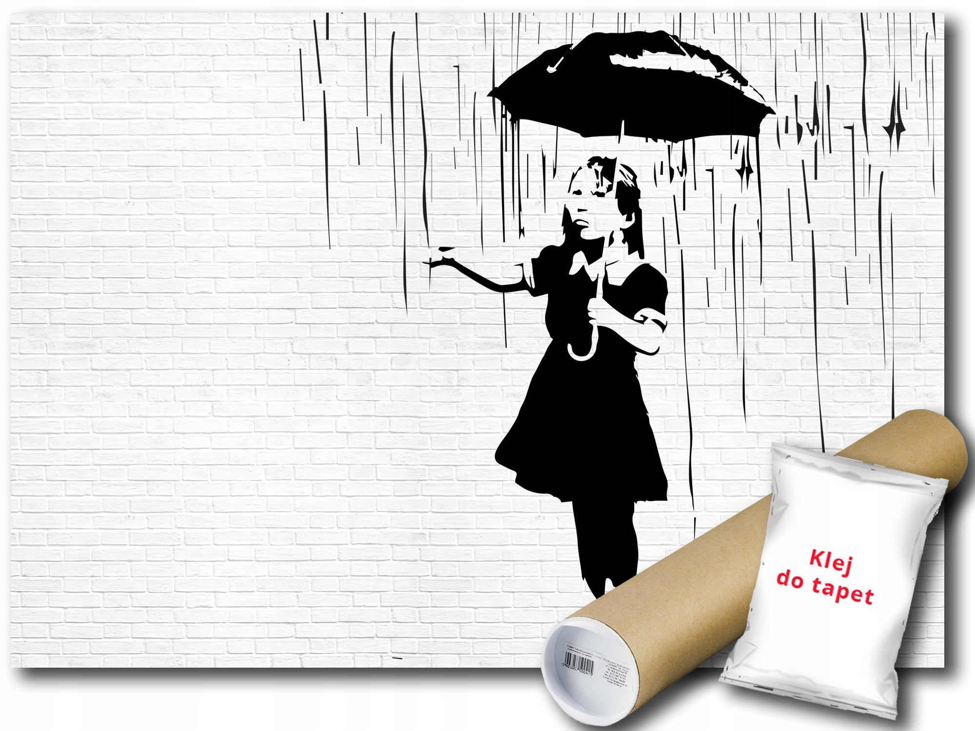 Fototapeta Vinylová Banksy Street Art Graffiti Mural Dievčatko 368x254