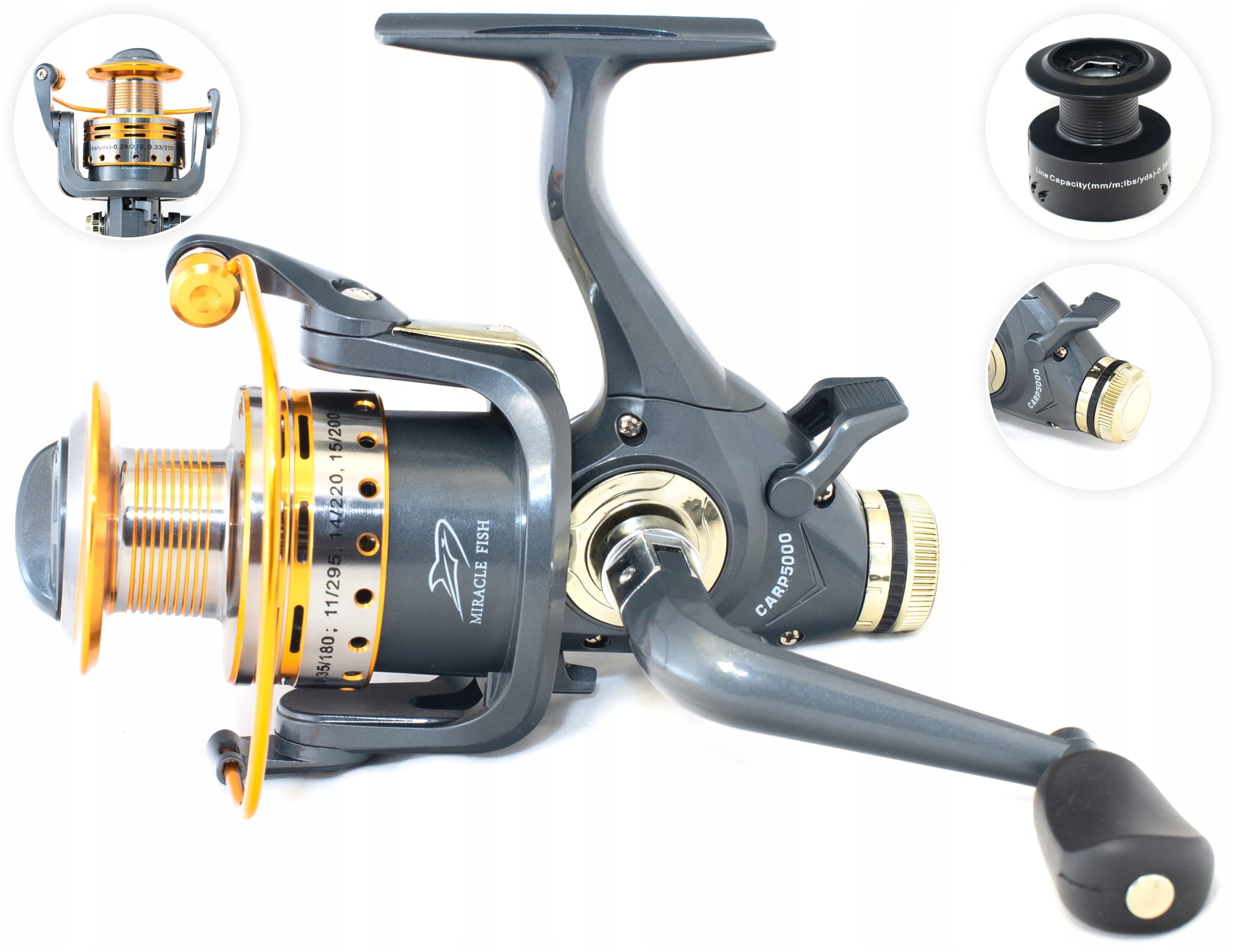 Kołowrotek Miracle Fish CARP4000 Z Wolnym Biegiem