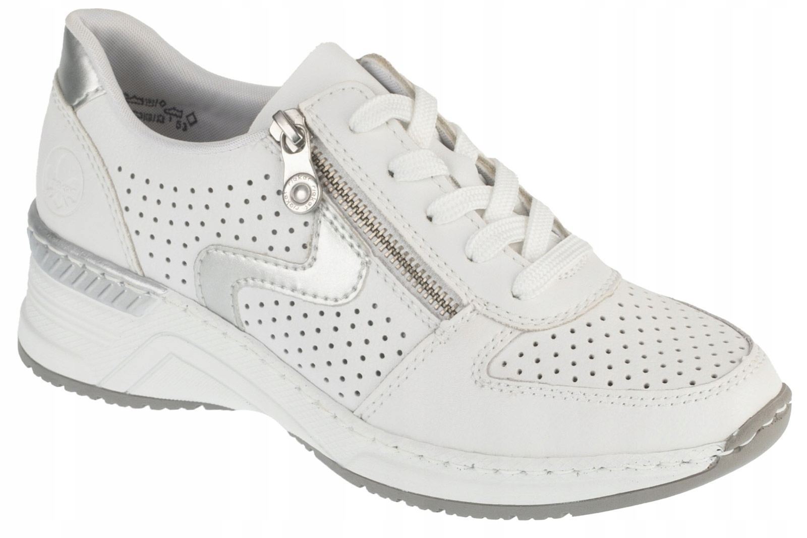 Rieker Sneakers [37] Dámské kožené tenisky, bílé