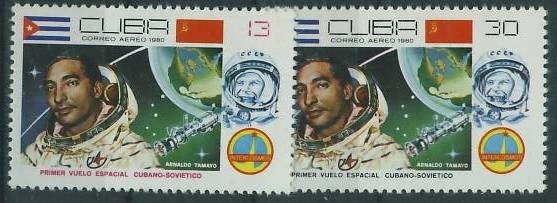 KUBA nr 2501/2502 ** kosmos astronauci INTERCOSMOS Cuba CCCP