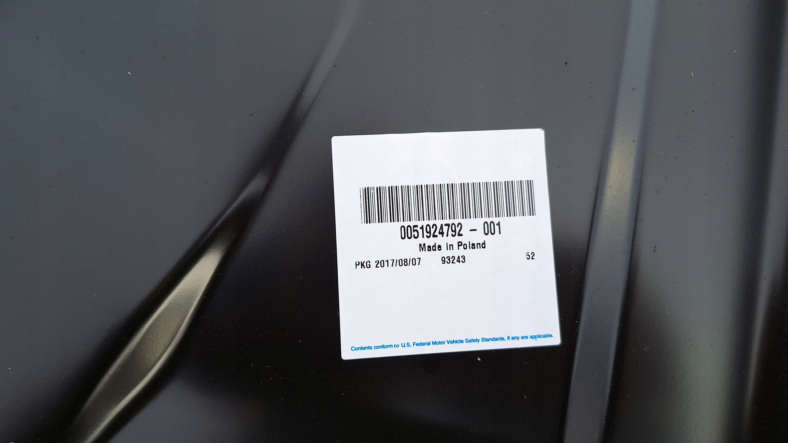 fender right threshold pillar side FORD KA MK2 08